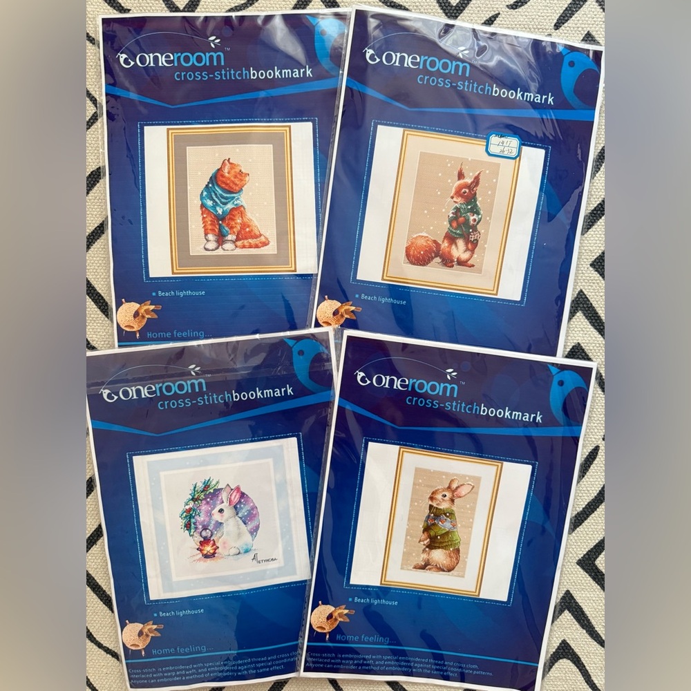 Oneroom Cross-Stitch Bookmark Set
